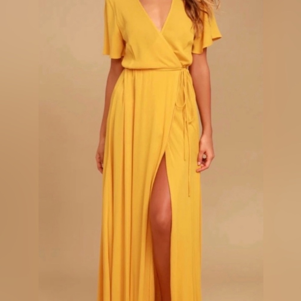 Lulu's Mustard Yellow Dress